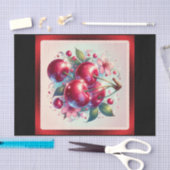 Cherry Red Schattige Cherries Bloemen Girly Pink Tissuepapier (Craft)