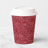 CHERRY RED SEQUINS-PAPER PARTY CUPS PAPIEREN BEKERS (Links)