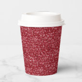 CHERRY RED SEQUINS-PAPER PARTY CUPS PAPIEREN BEKERS (Achterkant)