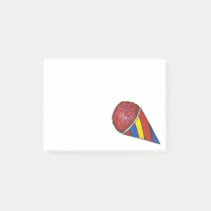 Cherry Red Snow Sno Cone Snocone Post its Post-it® Notes
