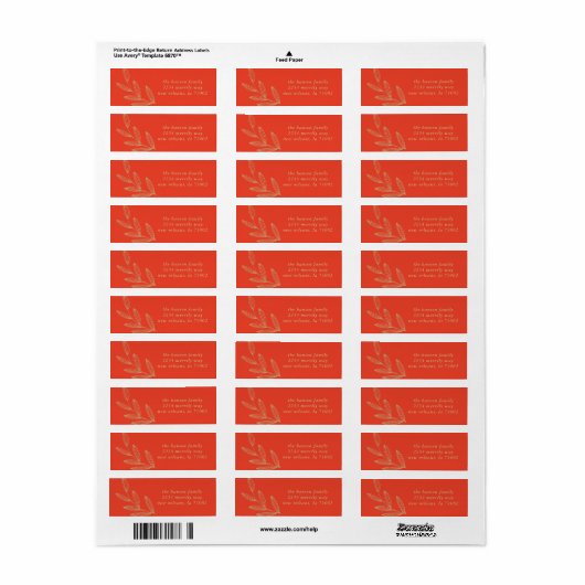 Cherry Red Sprout Return Label (Full Sheet)
