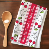 Cherry Red Stripe  Theedoek