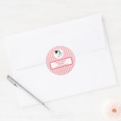 Cherry Red Stripes Business Label (Envelop)