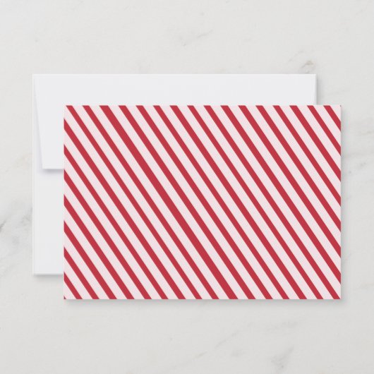 Cherry Red Stripes RSVP-reactiekaart RSVP Kaartje (Achterkant)