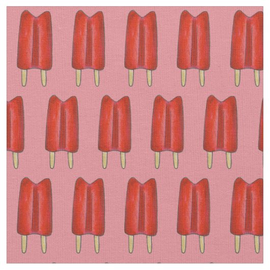 Cherry Red Twin Pop Popsicle Ice Lolly Summertime Stof (Close Up)
