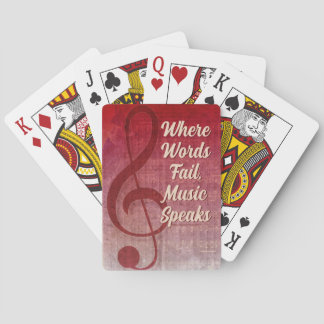 Cherry Red Urban Grunge Sleutel Symbool Muziek The Pokerkaarten