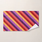 Cherry Red Violet Stripes Badhanddoek Set Bad Handdoek (Handdoek)