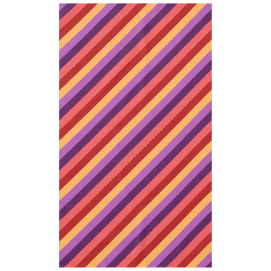 Cherry Red Violet Stripes Groot tafelkleed (Voorkant)