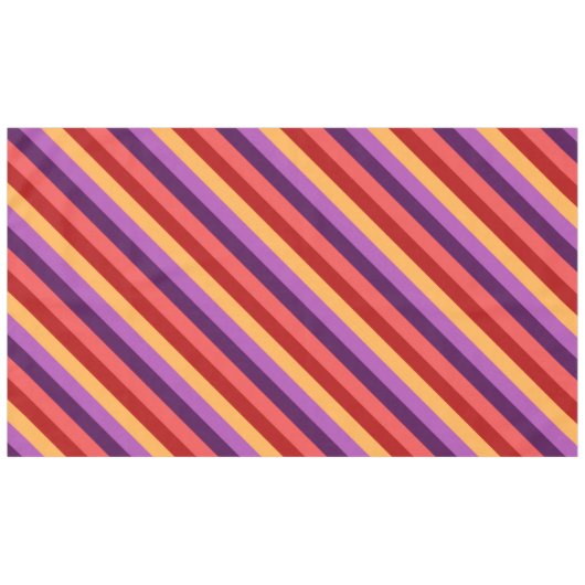 Cherry Red Violet Stripes Groot tafelkleed (Voorkant (Horizontaal))
