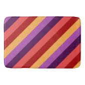 Cherry Red Violet Stripes Grote Badmat (Voorkant)