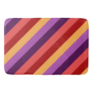 Cherry Red Violet Stripes Grote Badmat