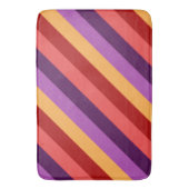 Cherry Red Violet Stripes Grote Badmat (Voorkant Verticaal)