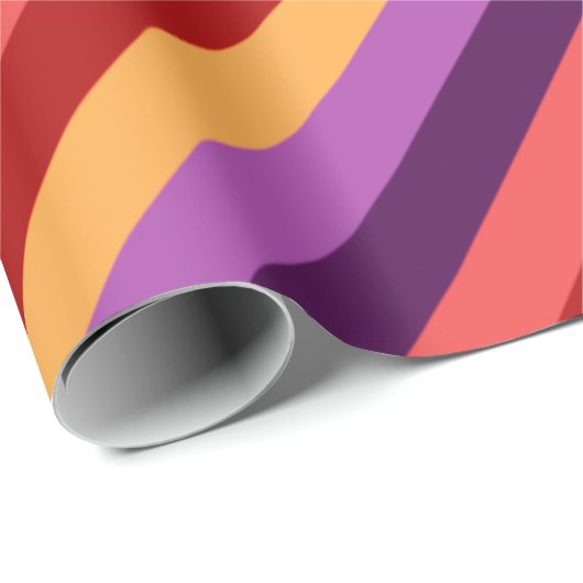 Cherry Red Violet Stripes inpakpapier (Rol Hoek)