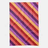 Cherry Red Violet Stripes Keukenhanddoek (Verticaal)