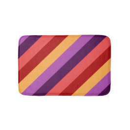 Cherry Red Violet Stripes Kleine Badmat