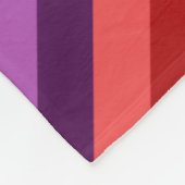 Cherry Red Violet Stripes Kleine Fleece Deken (Hoek)