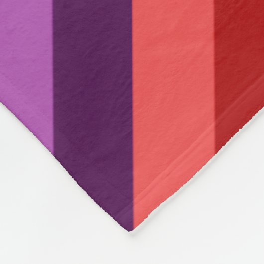 Cherry Red Violet Stripes Kleine Fleece Deken (Hoek)