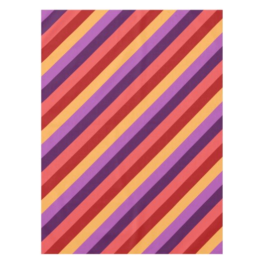 Cherry Red Violet Stripes Kleine Tafelkleed (Voorkant)