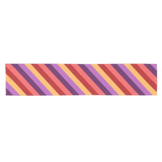 Cherry Red Violet Stripes Kleine Tafelloper (Horizontaal)