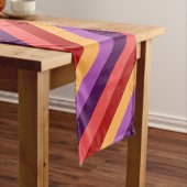 Cherry Red Violet Stripes Kleine Tafelloper (Voorbeeld)