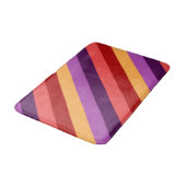 Cherry Red Violet Stripes Medium Bath Mat (Gekanteld)