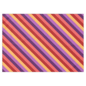 Cherry Red Violet Stripes Medium Tafelkleed (Voorkant (Horizontaal))