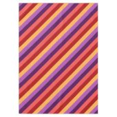 Cherry Red Violet Stripes Medium Tafelkleed (Voorkant)