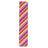 Cherry Red Violet Stripes Medium Tafelloper (Voorkant)