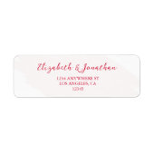 Cherry Red Wedding Etiket (Voorkant)