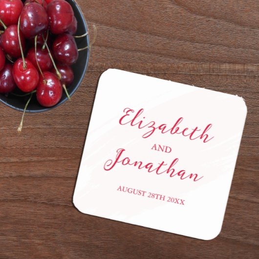 Cherry Red Wedding Kartonnen Onderzetters
