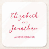 Cherry Red Wedding Kartonnen Onderzetters (Voorkant)