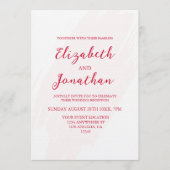 Cherry Red Wedding Reception Kaart (Voorkant)