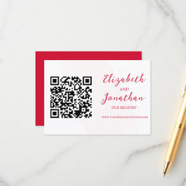 Cherry Red Wedding Registry Informatiekaartje