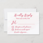 Cherry Red Wedding RSVP Kaartje (Voorkant)