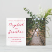 Cherry Red Wedding Save The Date (Staand voorkant)