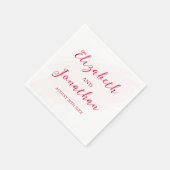 Cherry Red Wedding Servet (Hoek)