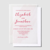 Cherry Red Wedding Vellum Uitnodigingen (Offset)
