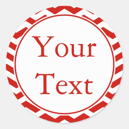 Cherry Red & White Sticker of label met aangepaste (Voorkant)