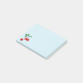 Cherry Retro Art Cherries Graphic Stylish Blue Post-it® Notes (Schuin)