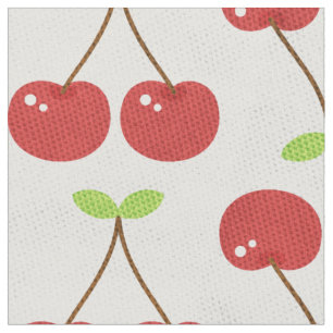 Cherry Retro Fabric - Grote print Stof