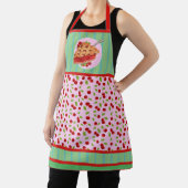 Cherry Retro Pink Apron Schort (Insitu)