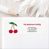 Cherry Return-adreslabel Etiket (Insitu)