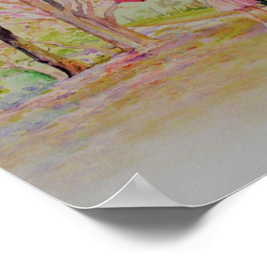 Cherry Roadside Painting Poster (Hoek)