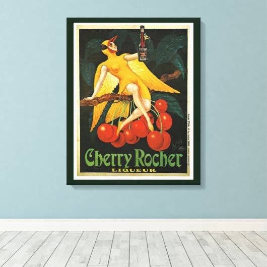 Cherry Rocher Advertisement Canvas Afdruk (Insitu (Houten vloer))