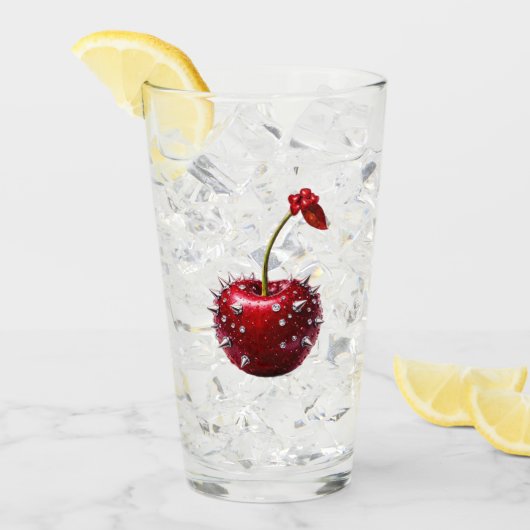 Cherry Rock Style RVS Fles Glas (Voorkant ijs)
