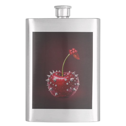 Cherry Rock Style Stainless Steel Flask Flacon (Voorkant)
