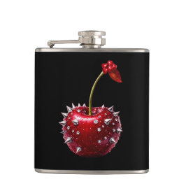 Cherry Rock Style Stainless Steel Flask Heupfles