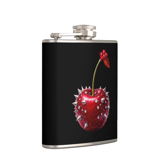 Cherry Rock Style Stainless Steel Flask Heupfles (Rechts)