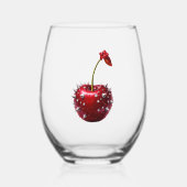 Cherry Rock Style Stainless Steel Flask Wijnglas Zonder Voet (Voorkant)