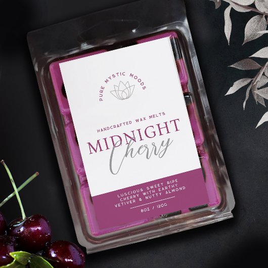 Cherry rode geurende was smelt product label wijn etiket